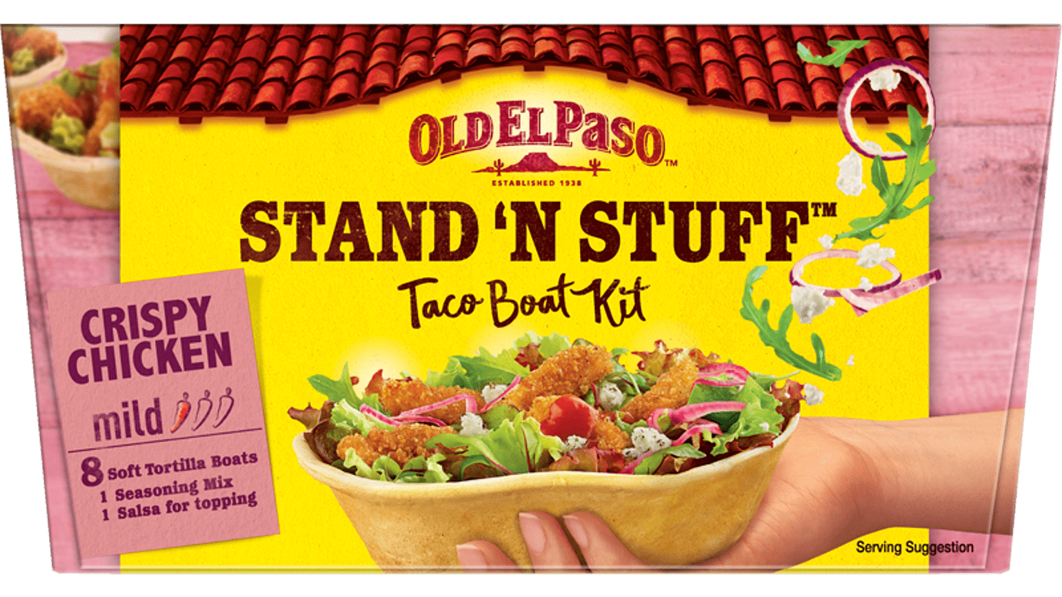 8 Crispy Chicken Mild Taco Boat Kit Sns  